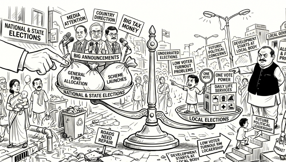 local elections, local body elections, voter participation, local elections vs general elections, political parties,